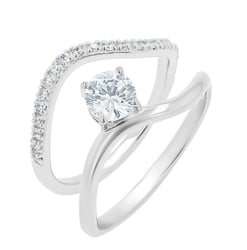 Romantisches Verlobungs-Set mit Diamantringen Maryna