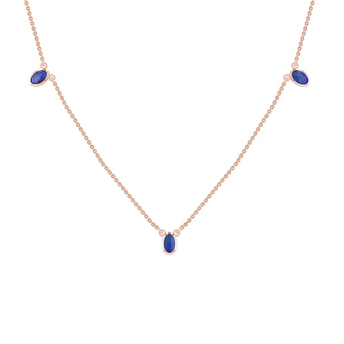 Goldene Kette mit drei blauen Opalen Juuso
