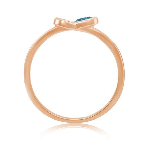 Romantischer Verlobungsring mit blauem Diamant Cearah