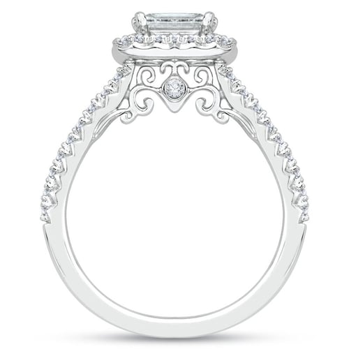 Verlobungsring mit Diamant im Smaragdschliff Farida