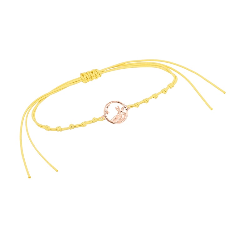 String Armband mit einem silbernen Anhänger mit einem Fuchs Der Kleine Prinz 144807