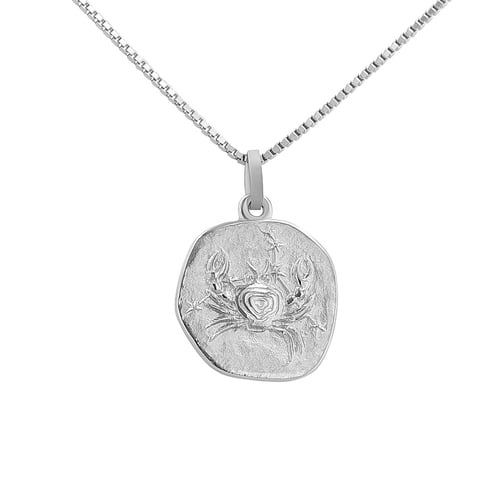 Silberanhänger mit Symbolen des Tierkreiszeichens Krebs
