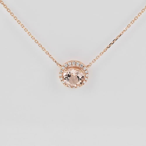 Halskette mit 1.5ct Morganit und Diamanten Gijs