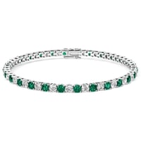 Tennisarmband mit Lab Grown Smaragde und Diamanten Vekic