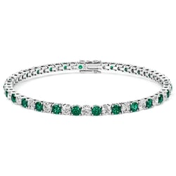 Tennisarmband mit Lab Grown Smaragde und Diamanten Vekic