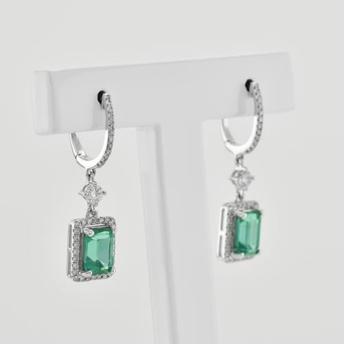 Smaragdohrringe mit Diamanten Amata