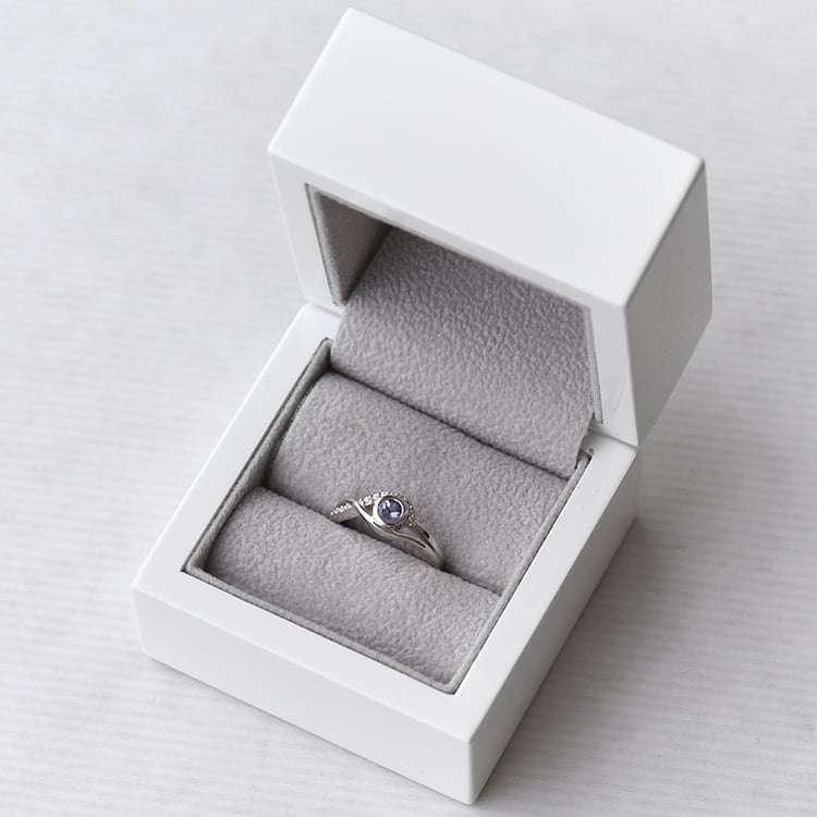 Tansanit Diamantring in Eppi-Geschenkbox 69688