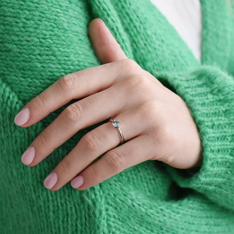 Verlobungsring mit Aquamarin Iravan 90393