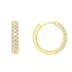 Goldene Creolen mit Diamanten Minu