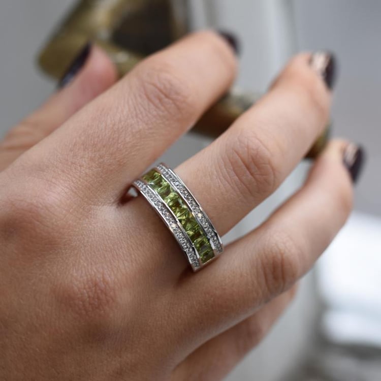 Olivin Eternity-Ring aus Silber Paulinie 49798