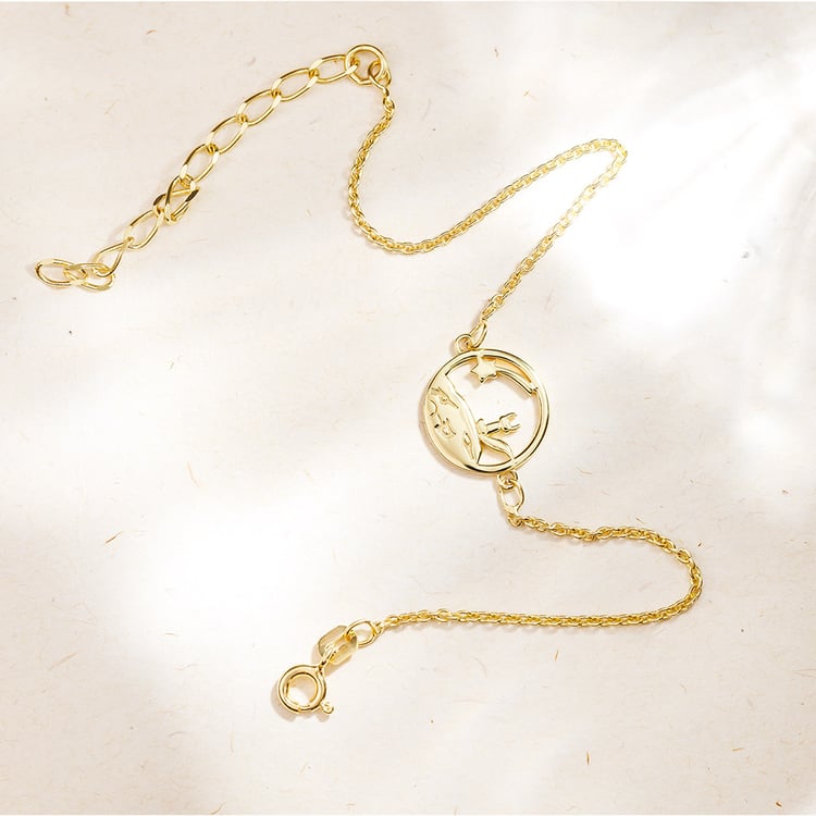 Silbernes Armband mit einem geschnitzten Fuchs Der Kleine Prinz 157551