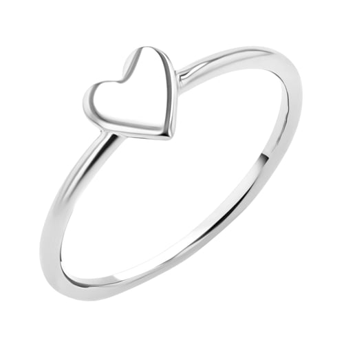 Minimalistischer Goldring mit Herz Ottilie