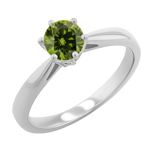 Verlobungsring mit grünem Diamant Sati