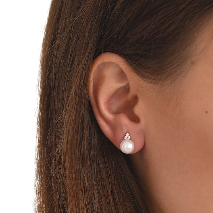 Goldene Perlenohrringe 61530