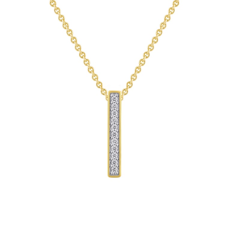 Goldener Anhänger mit Lab Grown Diamanten Ola