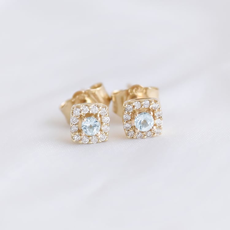 Aquamarinohrringe mit Diamanten Sukie 92993