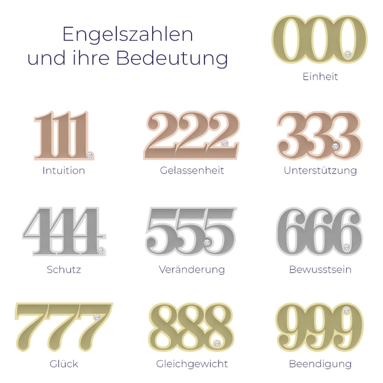 Halskette mit Diamanten Engelszahlen 134098