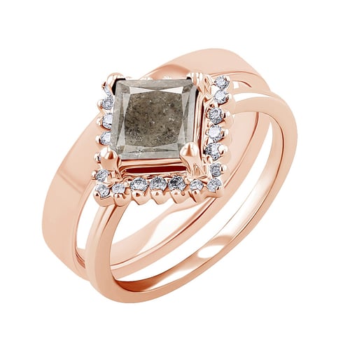 Ringset mit Salt and Pepper Diamant Guerra
