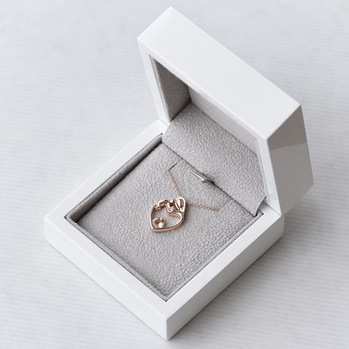 Anhänger Mutter und Kind mit Morganit und Diamant Ella