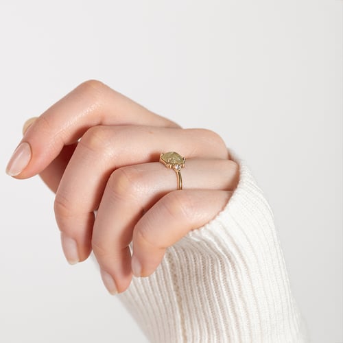 Ring mit einem Salt and Pepper Diamanten Mahmud