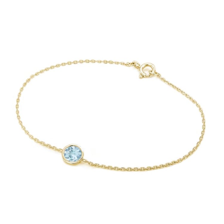 Goldarmband mit Aquamarin Arleth 19702