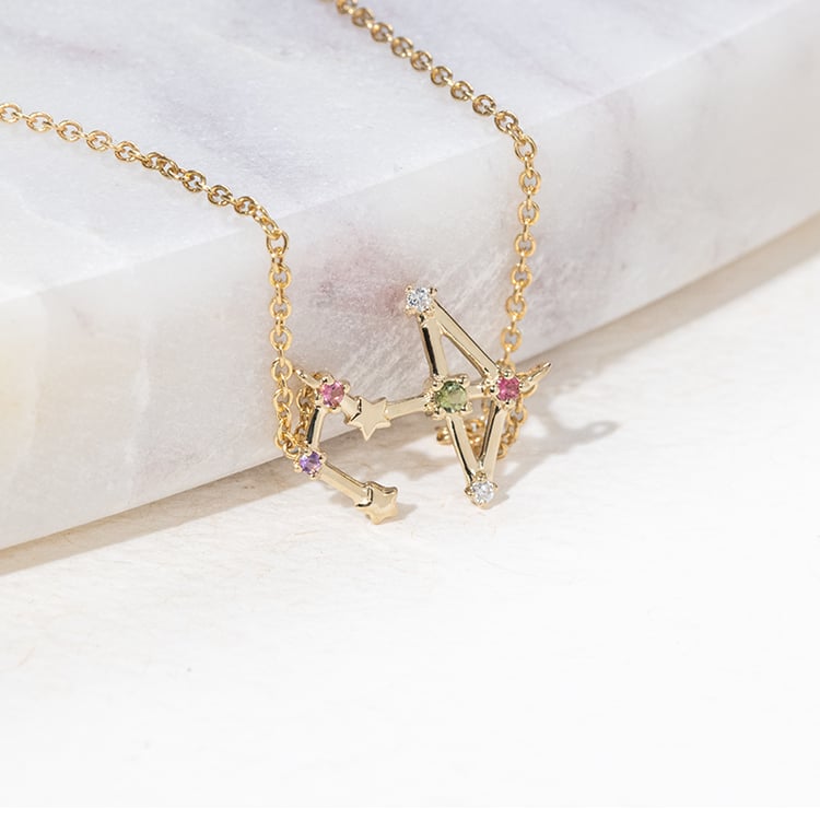 Halskette mit Tierkreiszeichen Sagittarius 140925