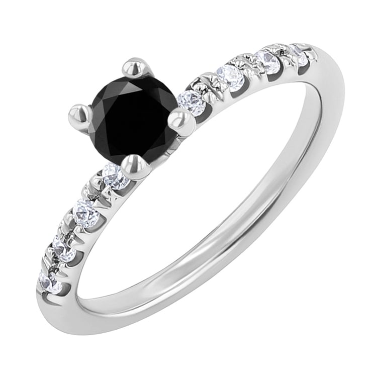 Verlobungsring mit schwarzem Diamant Megha