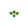 Goldener Piercing Ohrstecker mit Smaragden Amina