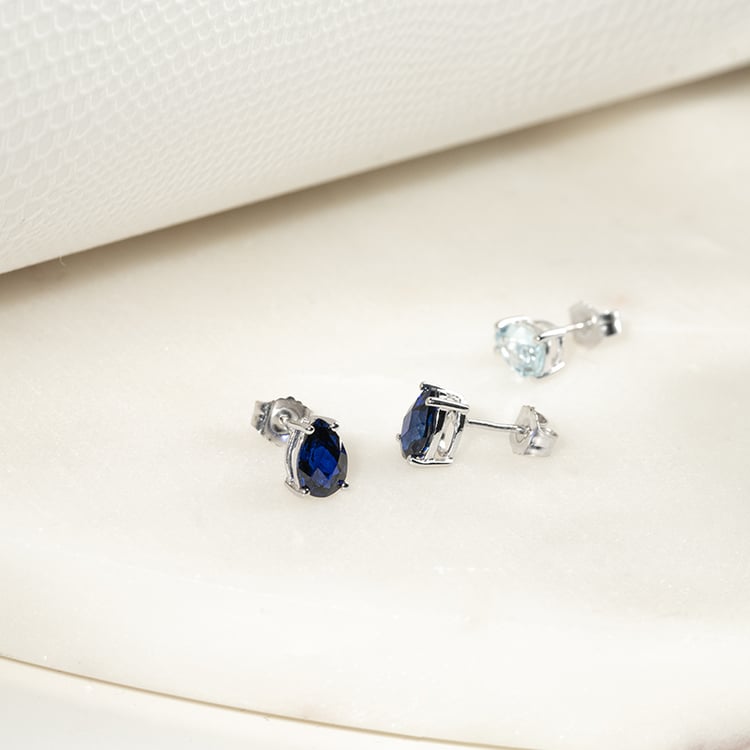 Saphirtränen in goldenen Ohrringen Reata 135111