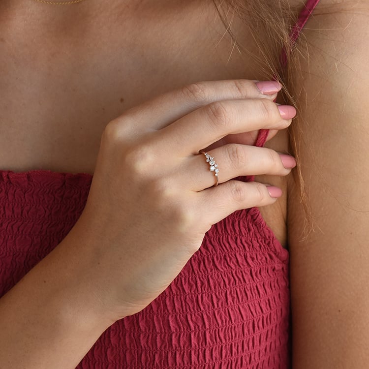 Cluster Ring mit Diamanten Isolde 68067