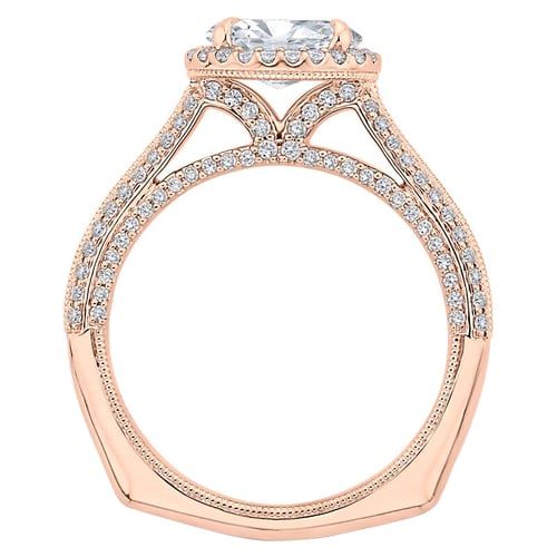Diamanten Verlobungsring im Halostil Leimoni