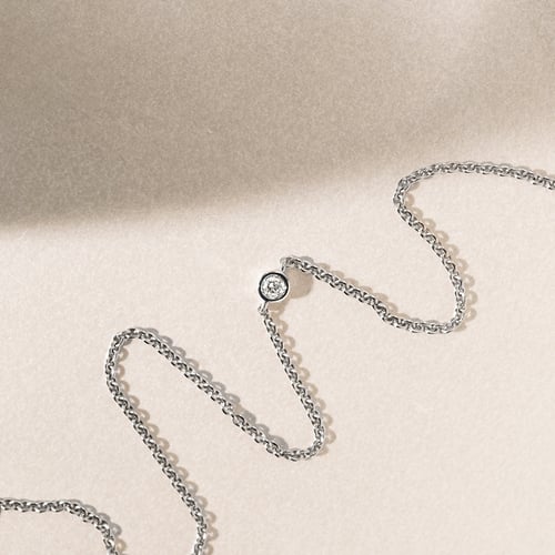 Minimalistisches Fußkettchen aus Silber mit Lab Grown Diamanten Aimie