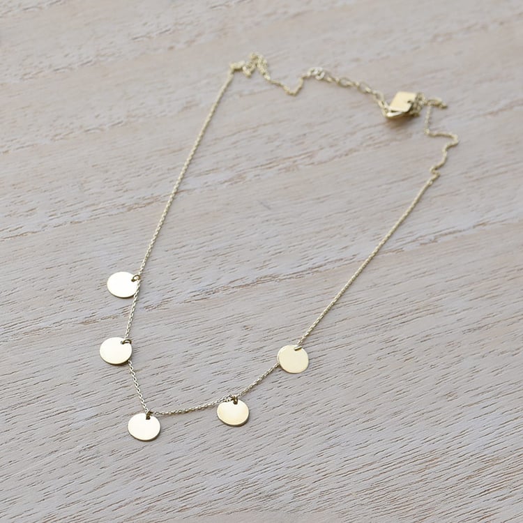 Minimalistische goldene Halskette mit Münzen Honor 67724