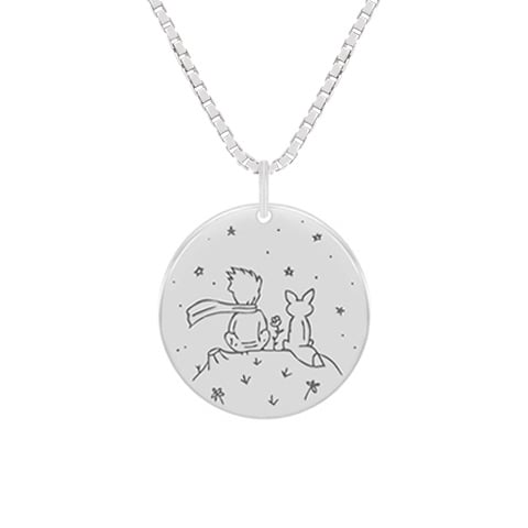 Anhänger aus Silber Der Kleine Prinz mit Fuchs
