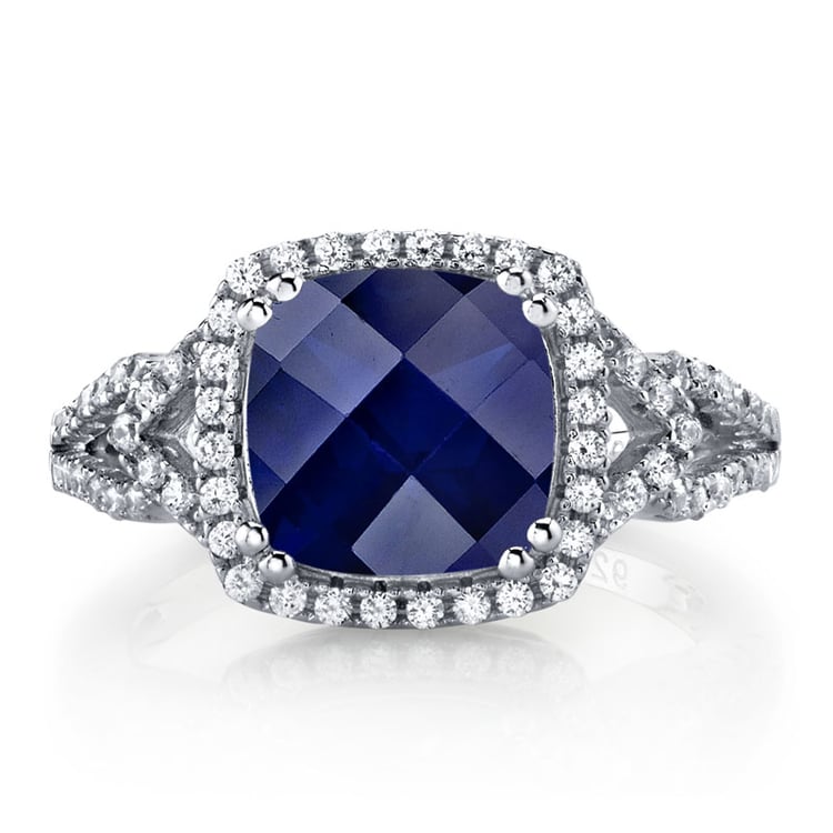 Saphier Silberring mit Zirkonia 19556