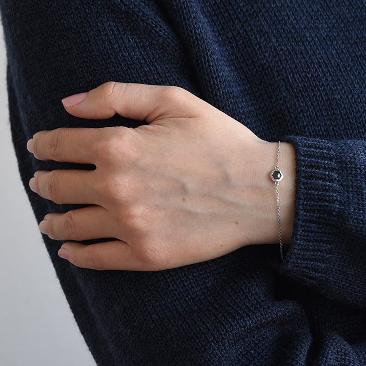 Goldenes Armband mit Salt and Pepper Diamant Judd 74604