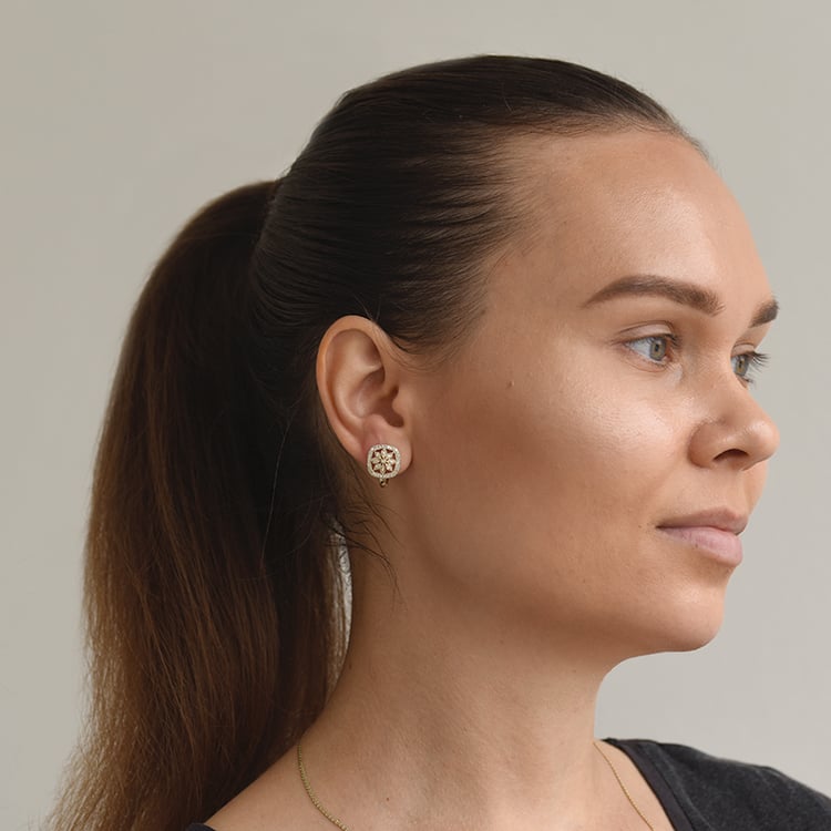 Diamantblüten aus Gold 64255