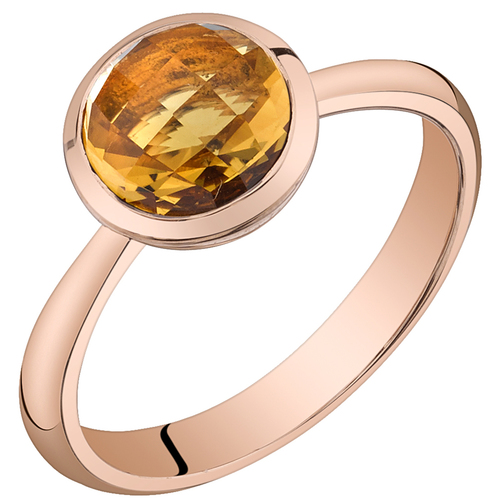 Ring mit Citrin aus Roségold