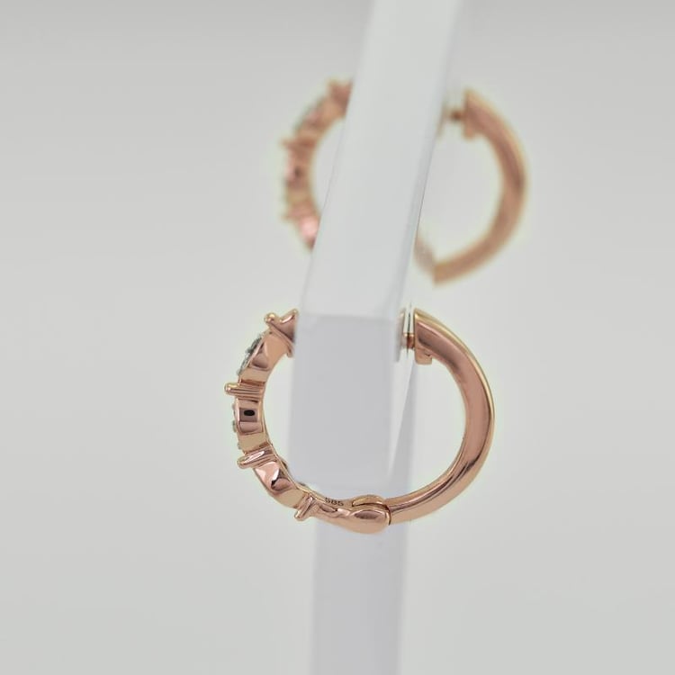 Silberne kreisförmige Ohrringe mit Lab Grown Diamanten Wontisa 103980