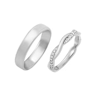 Einzigartiger Ehering mit Diamanten und klassischer Court Ring Malea