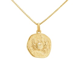 Silberanhänger mit Symbolen des Tierkreiszeichens Krebs