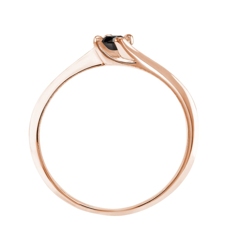Goldener Verlobungsring mit schwarzem Diamanten Neoma 70327