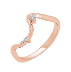 Ring in Wellenform mit Diamanten Lydie