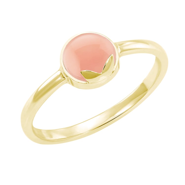 Goldring mit Cabochon-Koralle Yana 40586