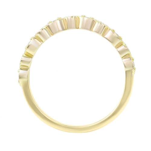 Goldener Memoire Ring mit Diamanten Lorava