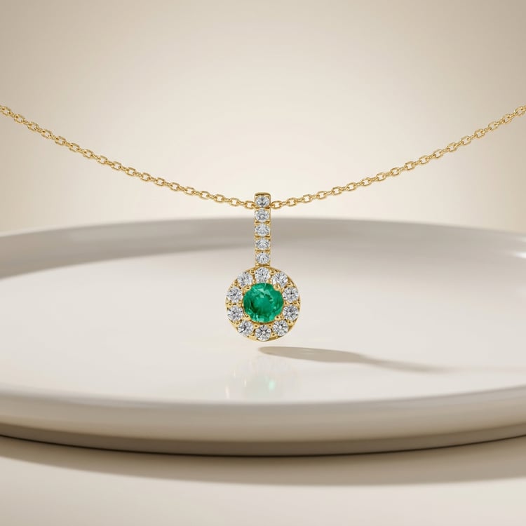 Eleganter Anhänger mit Smaragd und Lab Grown Diamanten Harvey 171058