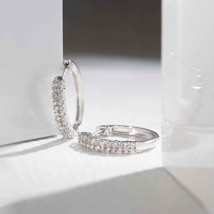 Runde Diamant-Ohrringe Nicholls 110772