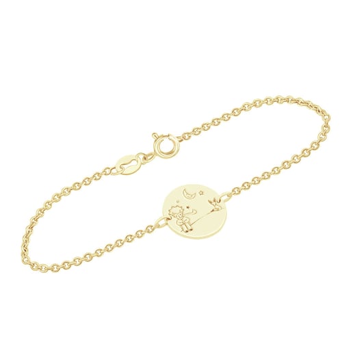 Goldenes Armband Der Kleine Prinz mit Fuchs und Gravur