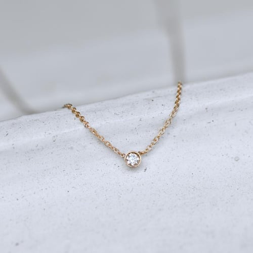 Minimalistische Halskette mit Diamanten Glosie