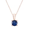 Silberner Anhänger mit einem blauen Saphir in der Größe Ihrer Wahl Quinn
